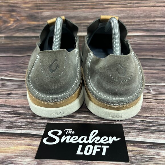 Olukai Nalukai Men's Gray Slip On Loafers - Picture 4 of 8